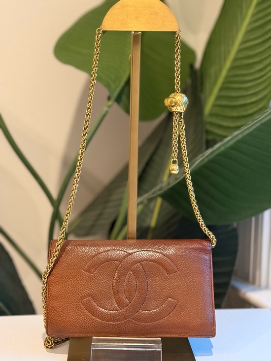 CHANEL Handbags - Chanel Caviar Brown Leather Wallet’
